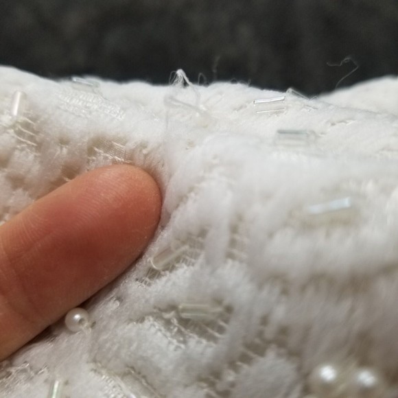 Fashion Bug White Beaded Formal Top Sz 24 (2X/3X) Wedding Party Mother of Bride - Picture 14 of 16